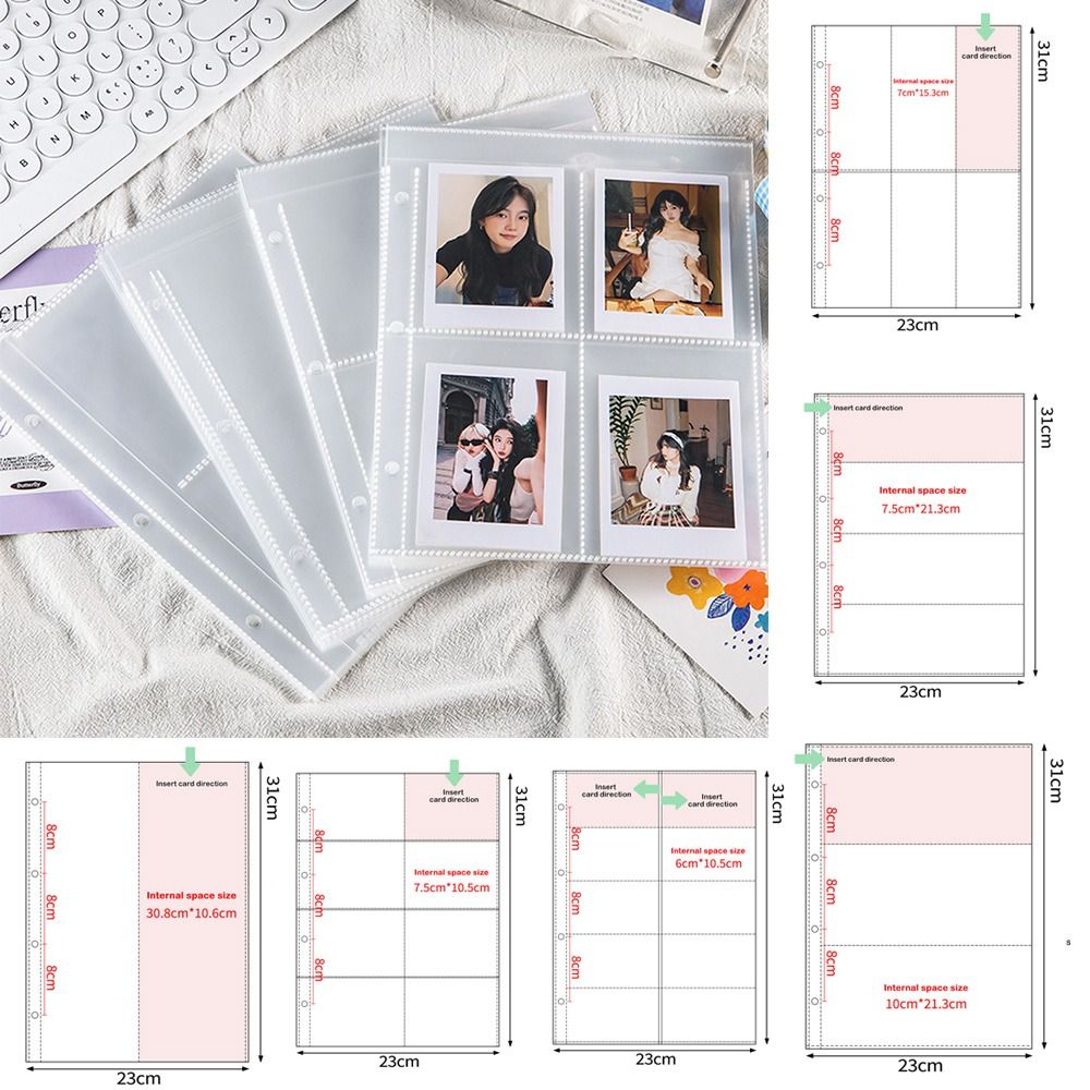 Binder A4 Lever - 10 ADET Şeffaf A4 Kpop Fotocard